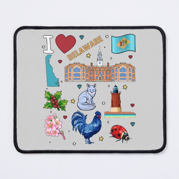 Item preview, Delaware State Symbols Pattern - Colorful Travel & Pride Art designed and sold by mashmosh.