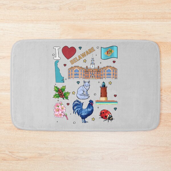 Item preview, Delaware State Symbols Pattern - Colorful Travel & Pride Art designed and sold by mashmosh.