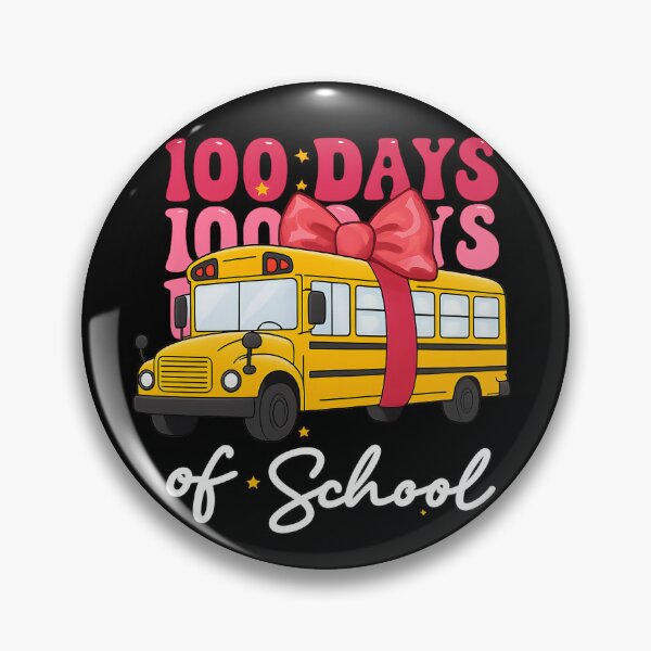 Item preview, 100 Days of School Bus Bow designed and sold by Artify Works.
