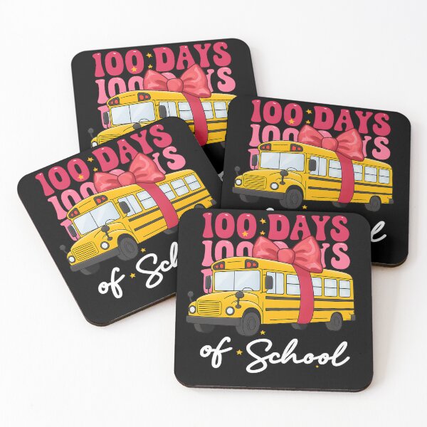 Item preview, 100 Days of School Bus Bow designed and sold by Artify Works.