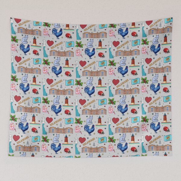 Item preview, Delaware State Symbols Pattern - Colorful Travel & Pride Art designed and sold by mashmosh.