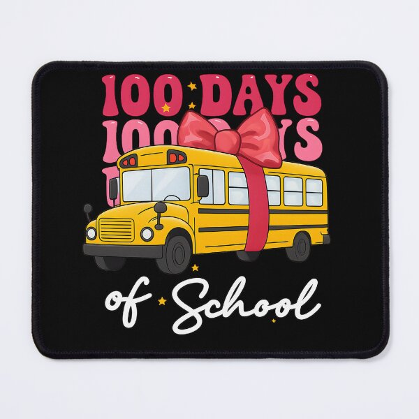 Item preview, 100 Days of School Bus Bow designed and sold by Artify Works.