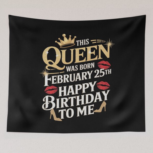 Item preview, This Queen Was Born on February 25th Birthday  designed and sold by joyouartArt.
