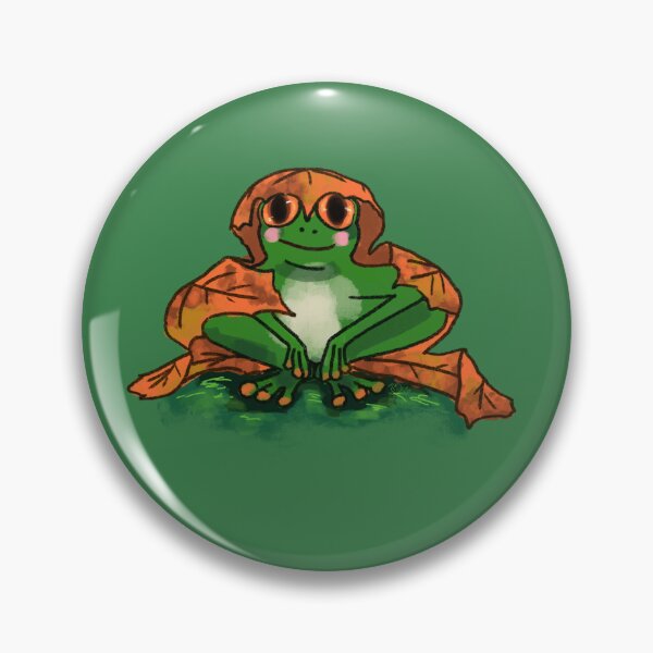 Item preview, Frog hidden under an autumn leaf designed and sold by Sumpfmaus.