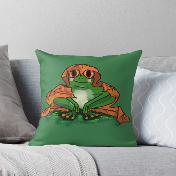 Item preview, Frog hidden under an autumn leaf designed and sold by Sumpfmaus.