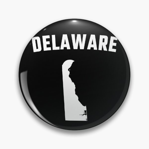 Item preview, Delaware State Map Silhouette - Minimalist White & Black Style designed and sold by mashmosh.