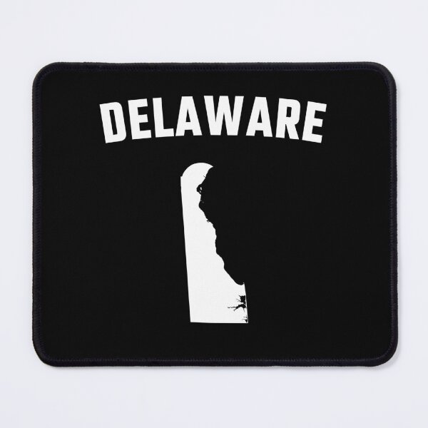 Item preview, Delaware State Map Silhouette - Minimalist White & Black Style designed and sold by mashmosh.