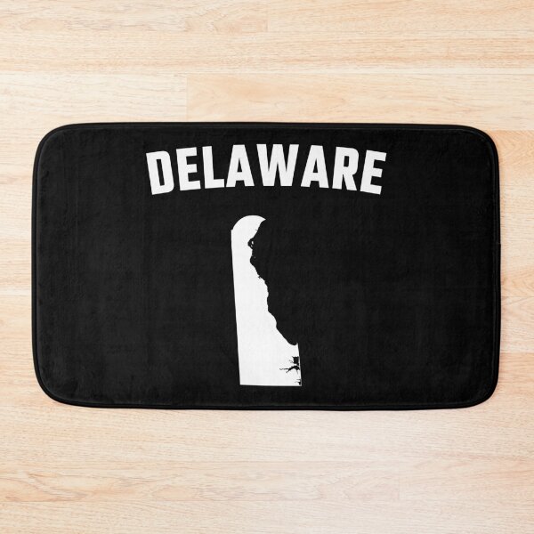 Item preview, Delaware State Map Silhouette - Minimalist White & Black Style designed and sold by mashmosh.