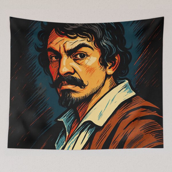 Item preview, Caravaggio, portrait | Comics stylCartoone -  designed and sold by ComicsFactory.