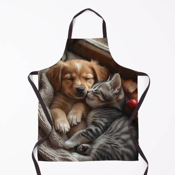 Item preview, Cozy Animal Companionship – Sleeping Puppy and Kitten designed and sold by AmetistLight.