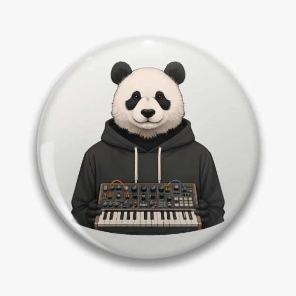 Item preview, Panda with Analog Synthesizer Illustration designed and sold by Ombrya.