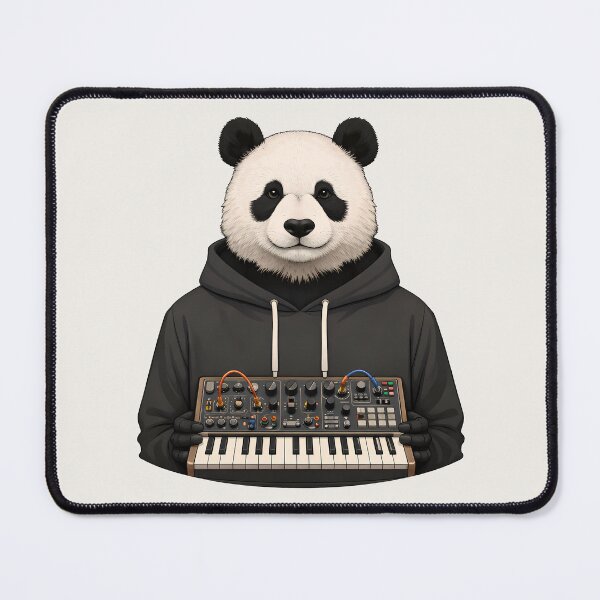 Item preview, Panda with Analog Synthesizer Illustration designed and sold by Ombrya.