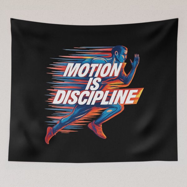 Item preview, Motion Is Discipline - Speed Runner Graphic with Kinetic Typography designed and sold by MKreative Studio.