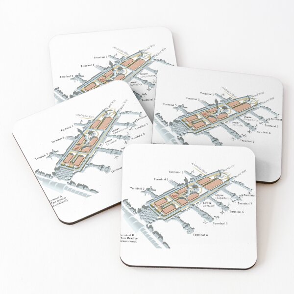 Item preview, LA LAX AIRPORT TERMINAL MAP designed and sold by KALEIDOSCOPE UK.