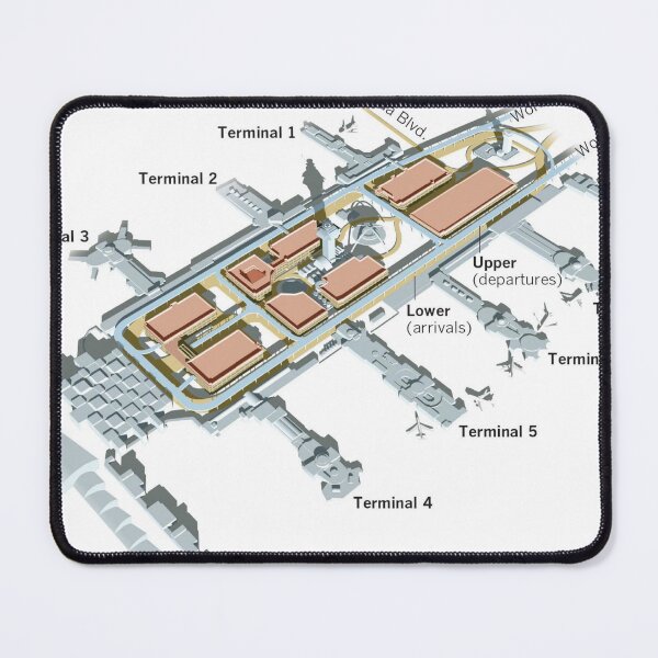 Item preview, LA LAX AIRPORT TERMINAL MAP designed and sold by KALEIDOSCOPE UK.