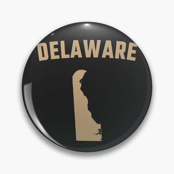 Item preview, Delaware State Map - Minimalist Vintage Gold Silhouette designed and sold by mashmosh.