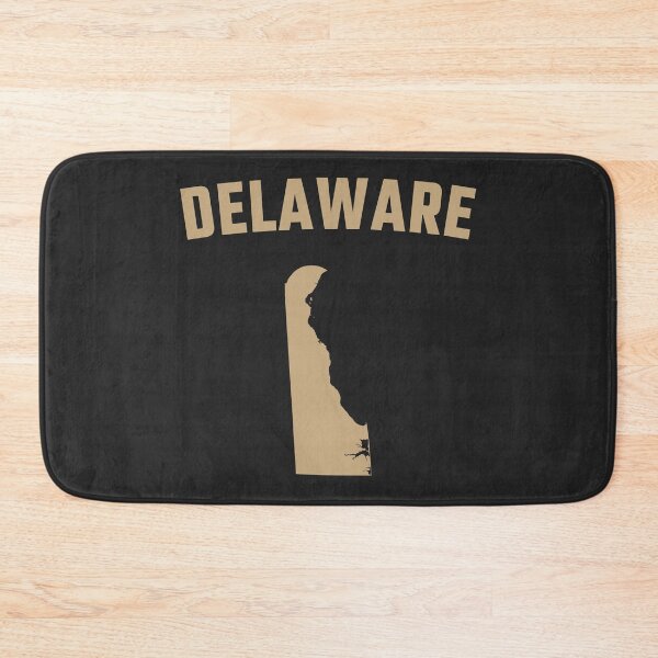 Item preview, Delaware State Map - Minimalist Vintage Gold Silhouette designed and sold by mashmosh.