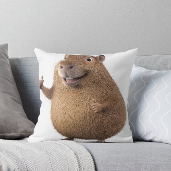 Item preview, A cheerful capybara giving a friendly thumbs up while enjoying a sunny day designed and sold by MiraCleAI.