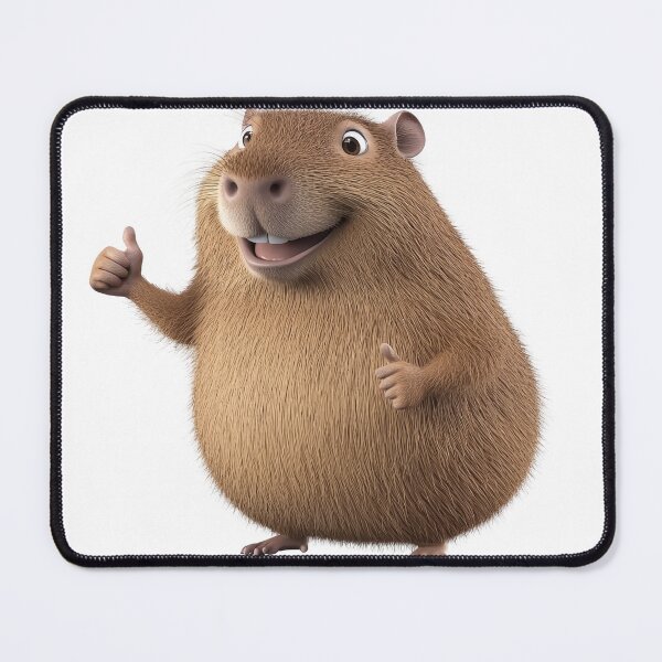 Item preview, A cheerful capybara giving a friendly thumbs up while enjoying a sunny day designed and sold by MiraCleAI.