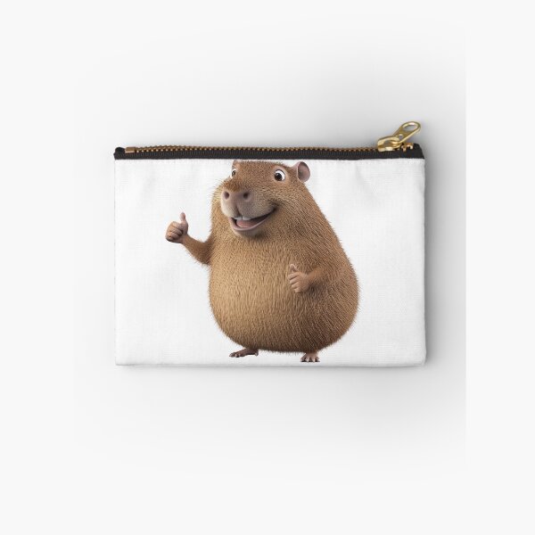 Item preview, A cheerful capybara giving a friendly thumbs up while enjoying a sunny day designed and sold by MiraCleAI.
