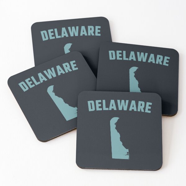 Item preview, Delaware State Map Silhouette - Minimalist Retro Teal Design designed and sold by mashmosh.