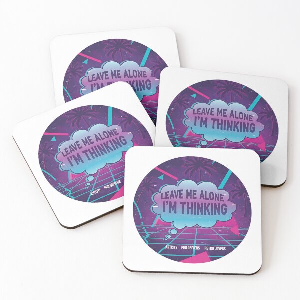 Item preview, Retro Synthwave Introspection Thought Bubble Design designed and sold by Silent Watch Threads..