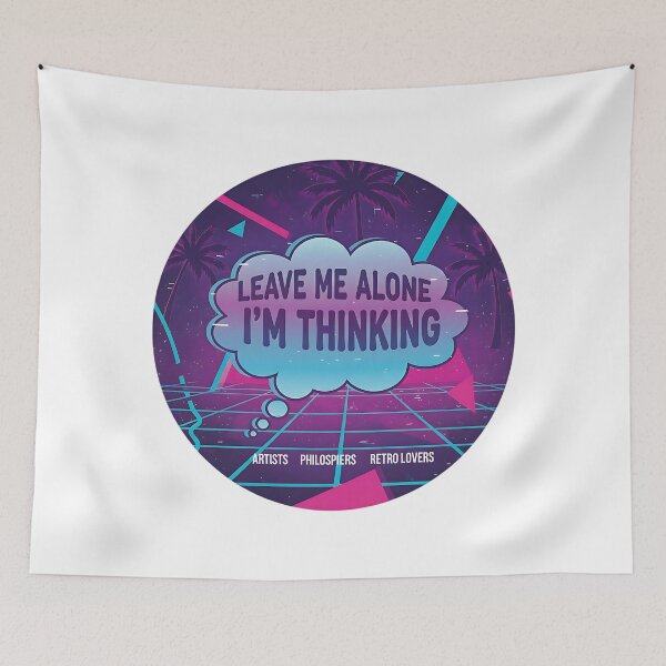 Item preview, Retro Synthwave Introspection Thought Bubble Design designed and sold by Silent Watch Threads..