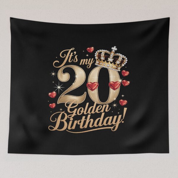 Item preview, Its My Golden Birthday Girl 20 Year Old Diamond Crown  designed and sold by angolinnArt.
