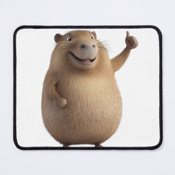 Item preview, A cheerful capybara giving a friendly thumbs up while enjoying a sunny day designed and sold by MiraCleAI.