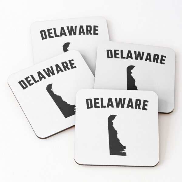 Item preview, Delaware State Pride - Minimalist Black Silhouette Map designed and sold by mashmosh.