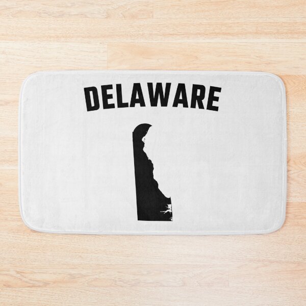 Item preview, Delaware State Pride - Minimalist Black Silhouette Map designed and sold by mashmosh.