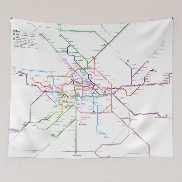 Item preview, BERLIN S BAHN Transport Map designed and sold by KALEIDOSCOPE UK.