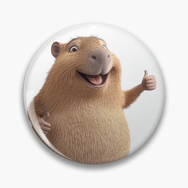 Item preview, A cheerful capybara giving a friendly thumbs up while enjoying a sunny day designed and sold by MiraCleAI.