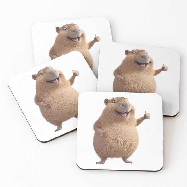 Item preview, A cheerful capybara giving a friendly thumbs up while enjoying a sunny day designed and sold by MiraCleAI.