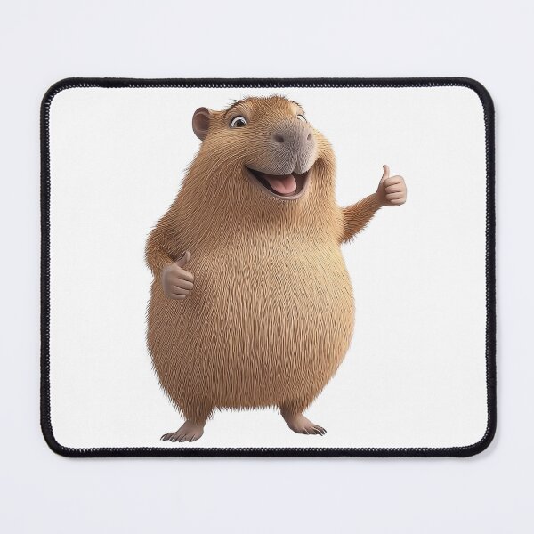 Item preview, A cheerful capybara giving a friendly thumbs up while enjoying a sunny day designed and sold by MiraCleAI.