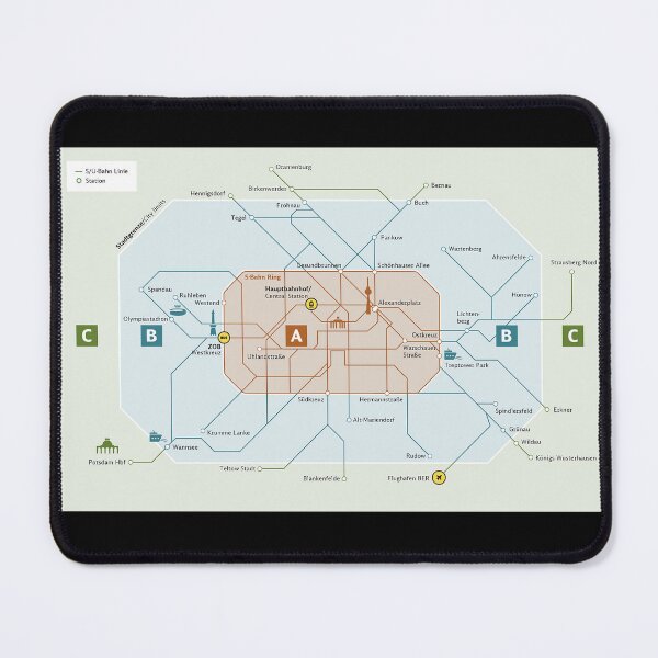 Item preview, BERLIN S BAHN ZONES TRAVEL MAP designed and sold by KALEIDOSCOPE UK.
