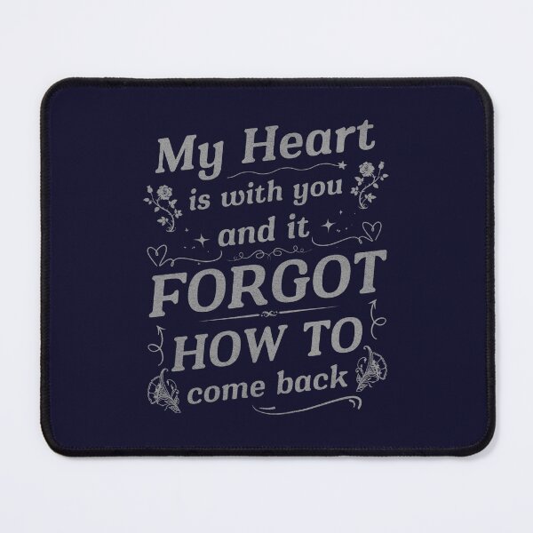 Item preview, My Heart Is With You – Romantic Sad Love Quote Typography Art designed and sold by phiawdesign9.