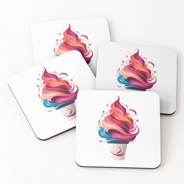Item preview, Delicious Cup of Colorful Swirled Ice Cream designed and sold by MiraCleAI.