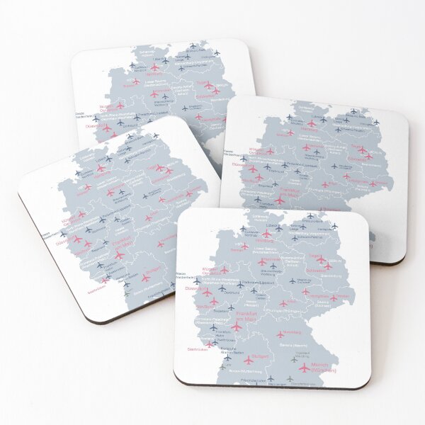 Item preview, GERMAN AIRPORTS MAP designed and sold by KALEIDOSCOPE UK.