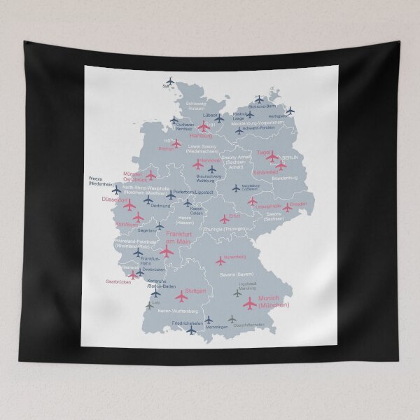 Item preview, GERMAN AIRPORTS MAP designed and sold by KALEIDOSCOPE UK.