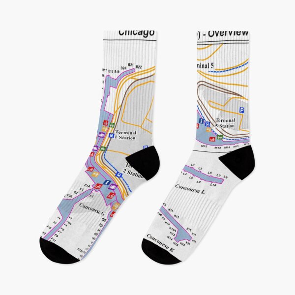 Item preview, CHICAGO O HARE AIRPORT MAP designed and sold by KALEIDOSCOPE UK.