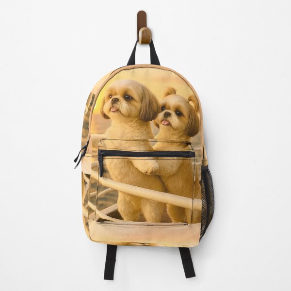 Item preview, Golden Sunset Companionship – Two Dogs by the Sea designed and sold by AmetistLight.