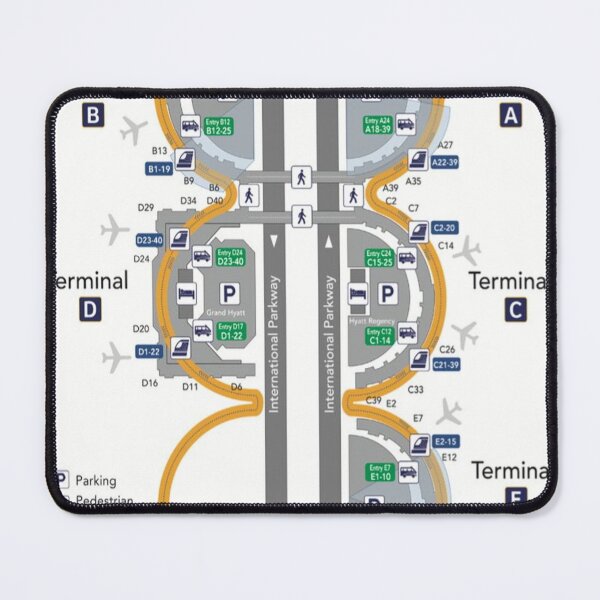 Item preview, DALLAS AIRPORT TERMINAL MAP designed and sold by KALEIDOSCOPE UK.