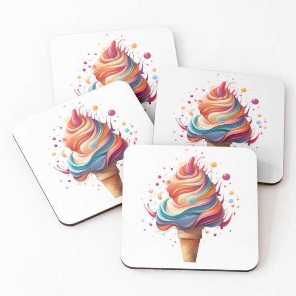 Item preview, Delicious Cup of Colorful Swirled Ice Cream designed and sold by MiraCleAI.