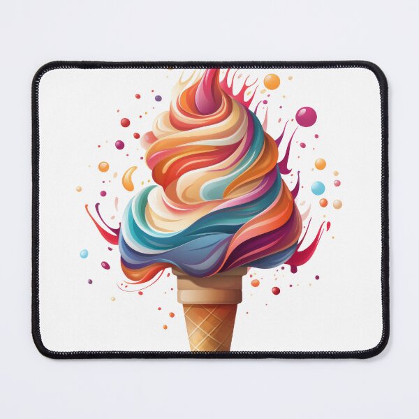 Item preview, Delicious Cup of Colorful Swirled Ice Cream designed and sold by MiraCleAI.