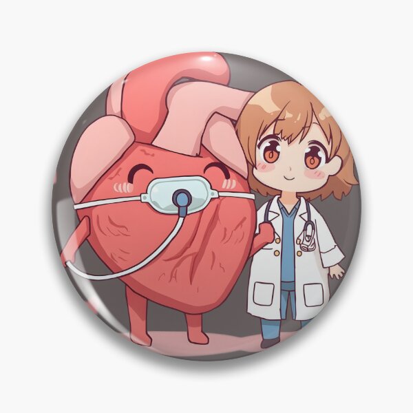 Item preview, I Give My Heart to a Cardiologist - Cute Chibi Medical Valentine designed and sold by HeavenStyleArt.