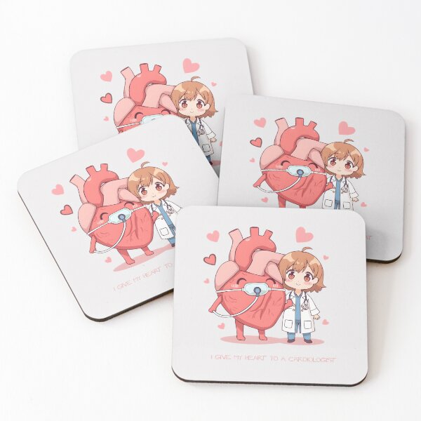 Item preview, I Give My Heart to a Cardiologist - Cute Chibi Medical Valentine designed and sold by HeavenStyleArt.