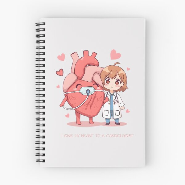 Item preview, I Give My Heart to a Cardiologist - Cute Chibi Medical Valentine designed and sold by HeavenStyleArt.