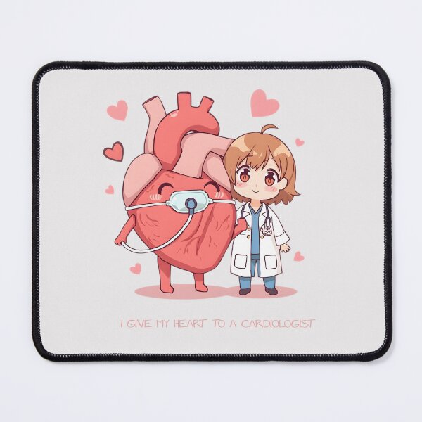 Item preview, I Give My Heart to a Cardiologist - Cute Chibi Medical Valentine designed and sold by HeavenStyleArt.