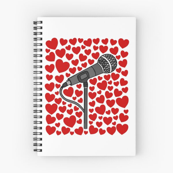 Item preview, Microphone With Hearts, Valentines Singer Musician Wedding designed and sold by doodlerob.